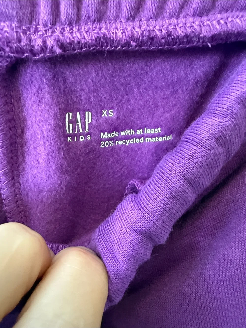 New Gap Kids Wide-Leg Purple Fleece Bottoms